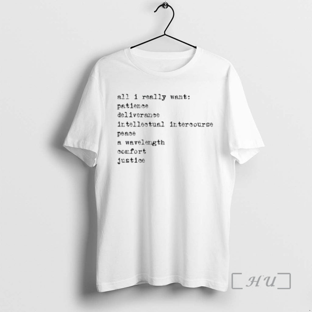 Officials All I Want Lyric Patience Deliverance - Adult & Kids T-Shirts, Sweatshirts & Hoodies apparel design preview 1