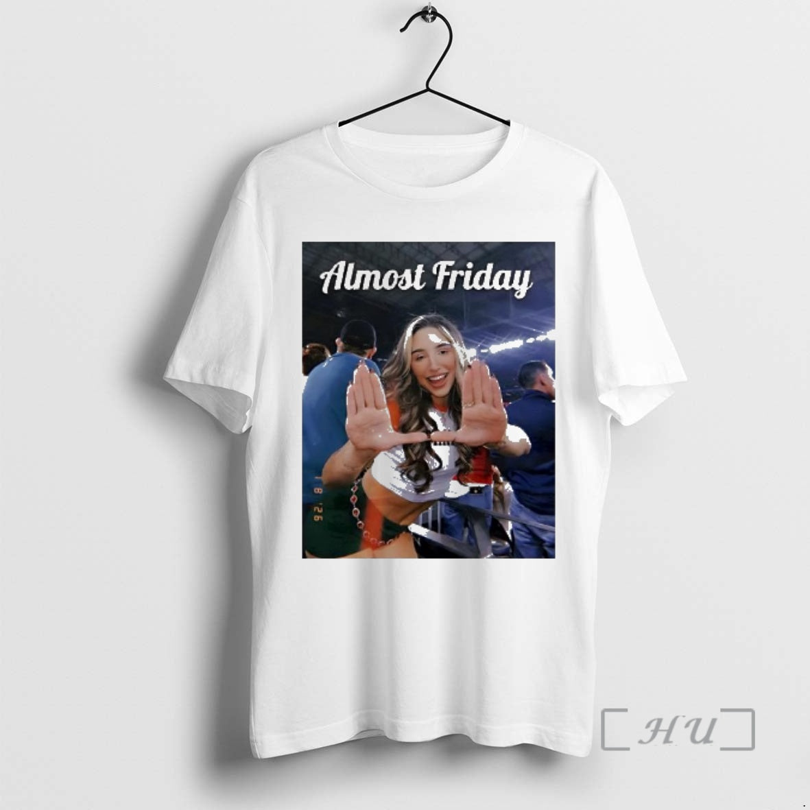 Officials Almost Friday Happy Girl Woman In Stadium - Adult & Kids T-Shirts, Sweatshirts & Hoodies apparel design preview 1