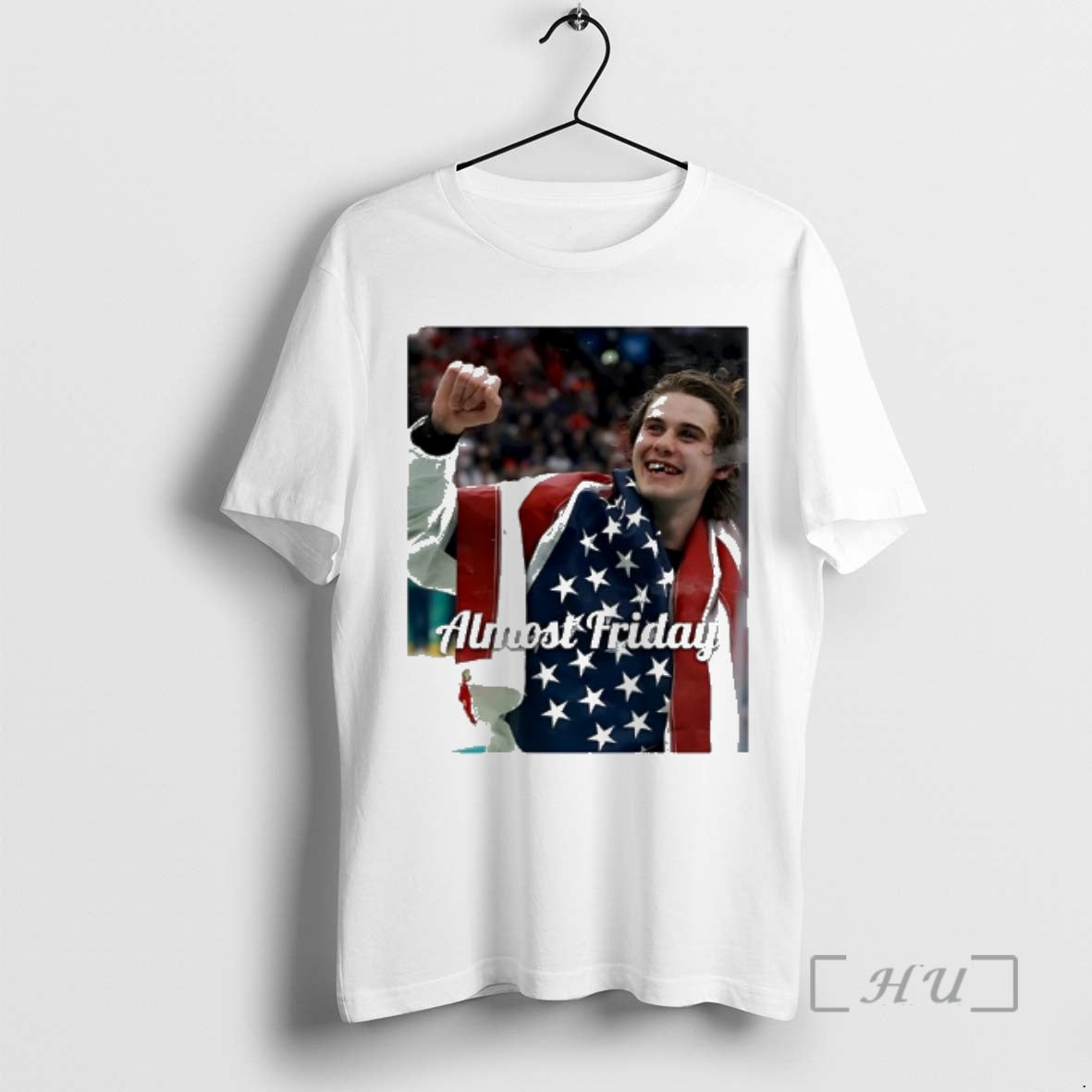Officials Almost Friday Jack Hughes Usa Hockey Winner - Adult & Kids T-Shirts, Sweatshirts & Hoodies apparel design preview 1