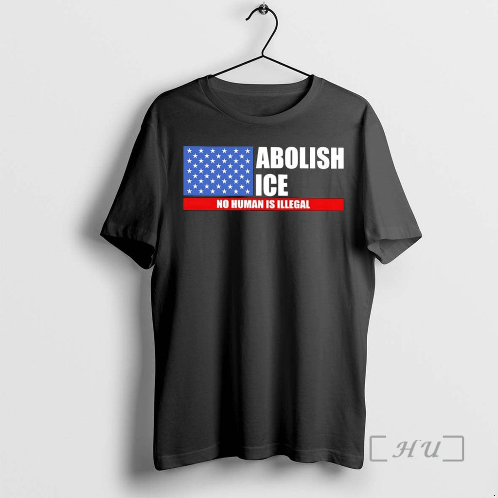 Officials American Flag Abolish Ice No Human Is - Adult & Kids T-Shirts, Sweatshirts & Hoodies apparel design preview 1