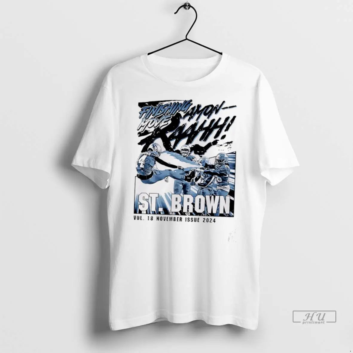 Officials Amon Ra St Brown Detroit Kamehameha Vintage - Adult & Kids T-Shirts, Sweatshirts & Hoodies apparel design preview 1