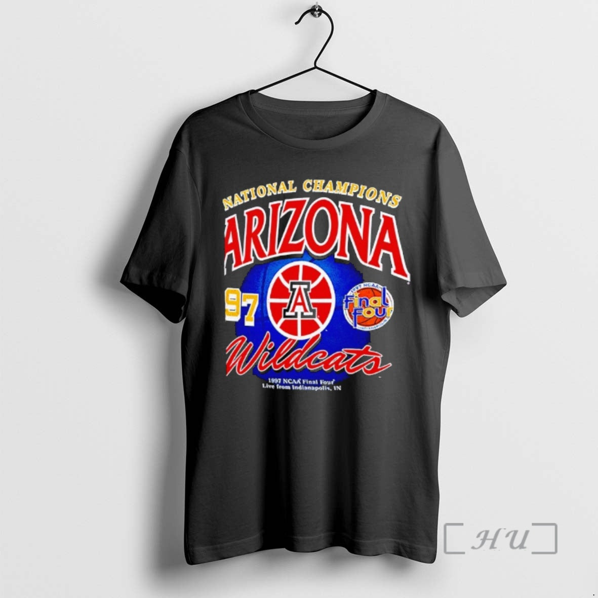 Officials Arizona Wildcats 1997 Basketball National - Adult & Kids T-Shirts, Sweatshirts & Hoodies apparel design preview 1