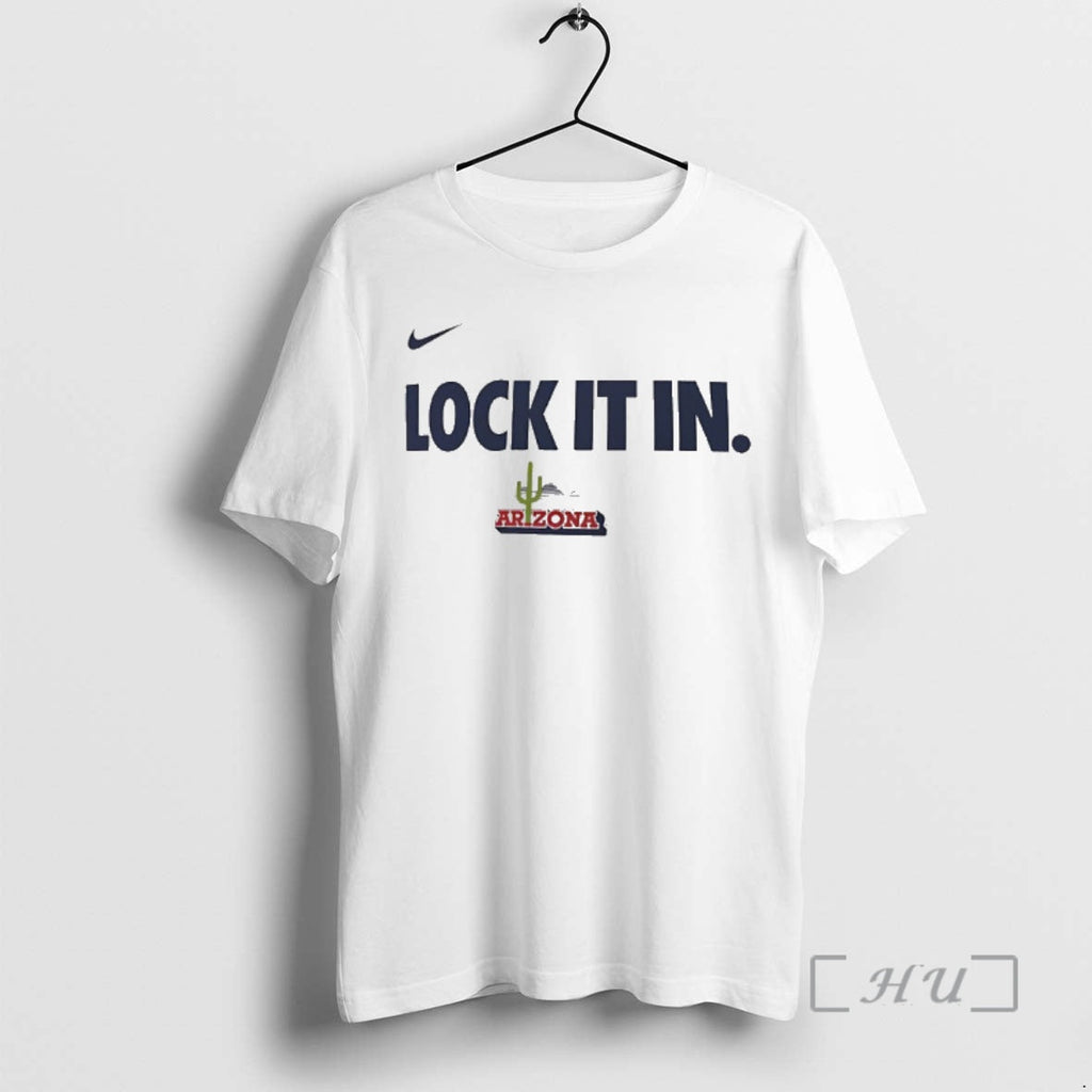 Officials Arizona Wildcats Lock It In 2026 On Court - Adult & Kids T-Shirts, Sweatshirts & Hoodies apparel design preview 1