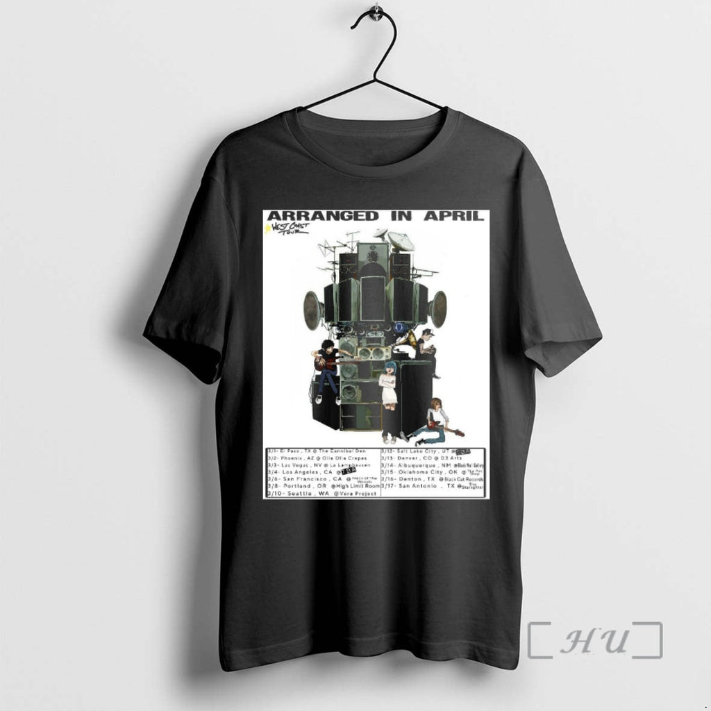 Officials Arranged April West Coast Tour 2026 March - Adult & Kids T-Shirts, Sweatshirts & Hoodies apparel design preview 1