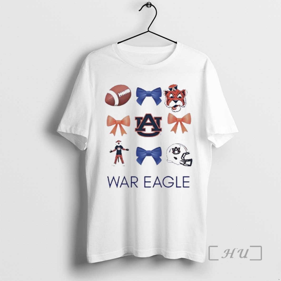 Officials Auburn Tigers War Eagle Bow Mastcot Helmet - Adult & Kids T-Shirts, Sweatshirts & Hoodies apparel design preview 1