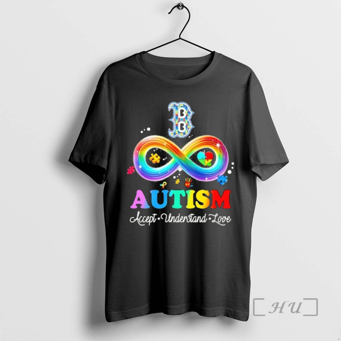 Officials Autism Accept Understand Love Boston Red - Adult & Kids T-Shirts, Sweatshirts & Hoodies apparel design preview 1