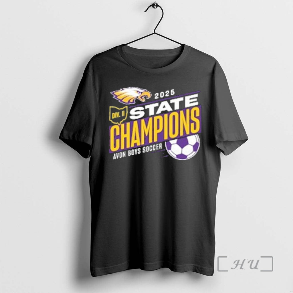 Officials Avon Soccer 2025 Div Ii State Champions - Adult & Kids T-Shirts, Sweatshirts & Hoodies apparel design preview 1