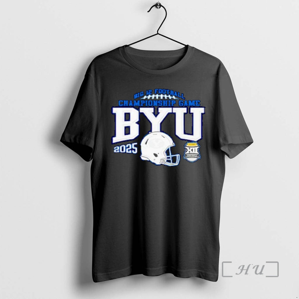 Officials Byu Cougars 2025 Big 12 Championship Game - Adult & Kids T-Shirts, Sweatshirts & Hoodies apparel design preview 1