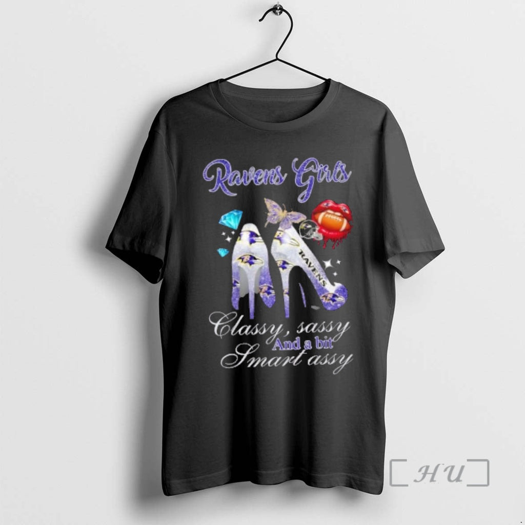 Officials Baltimore Ravens High Heels Classy Sassy - Adult & Kids T-Shirts, Sweatshirts & Hoodies apparel design preview 1