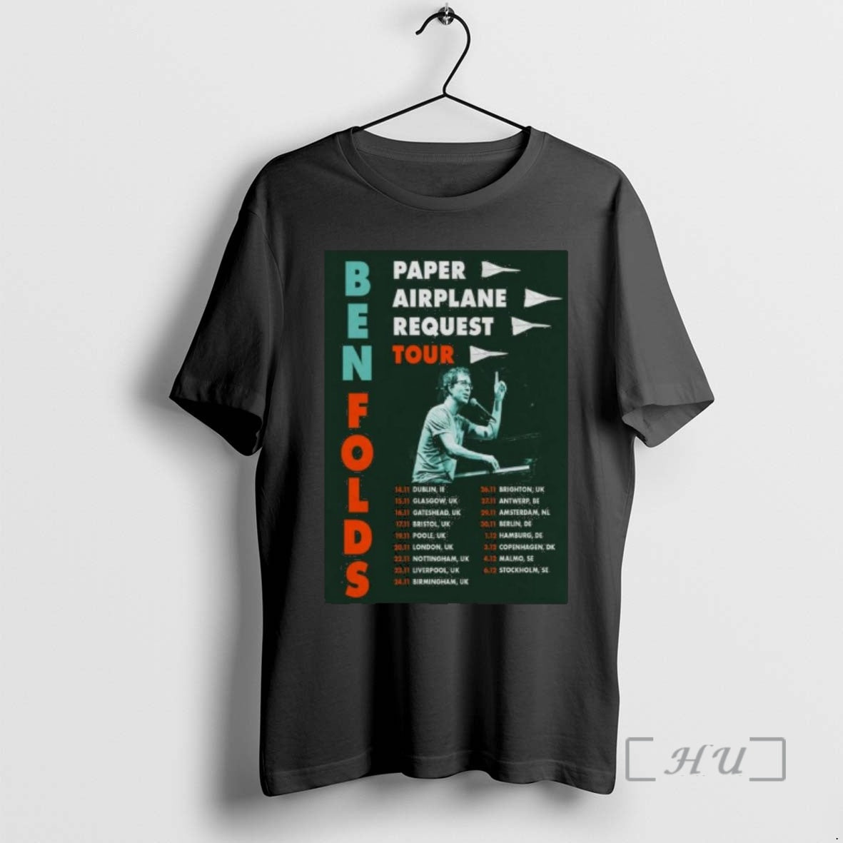Officials Ben Folds Paper Airplane Request Tour 2025 - Adult & Kids T-Shirts, Sweatshirts & Hoodies apparel design preview 1