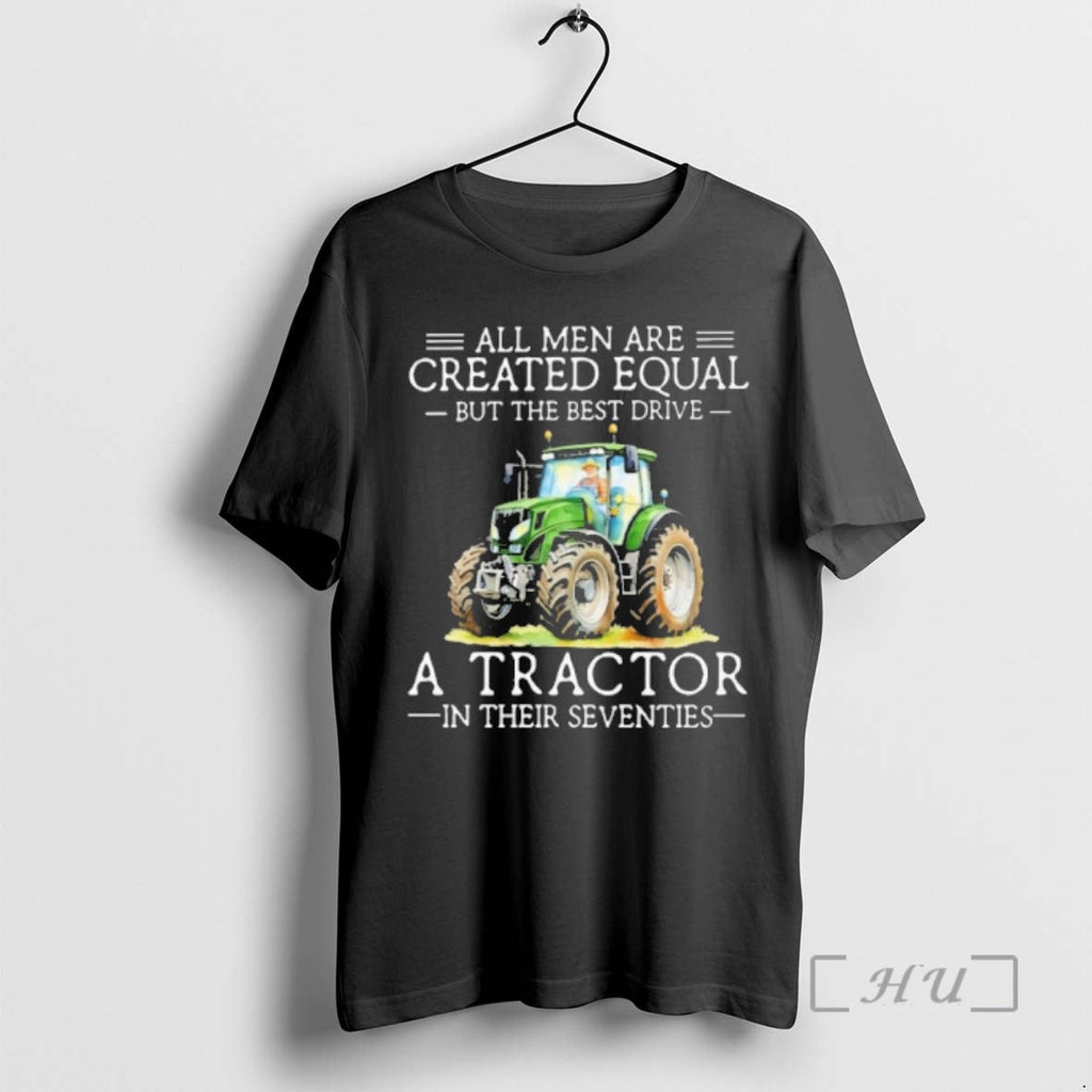 Officials Best Men Drive A Tractor In Their Seventies - Adult & Kids T-Shirts, Sweatshirts & Hoodies apparel design preview 1