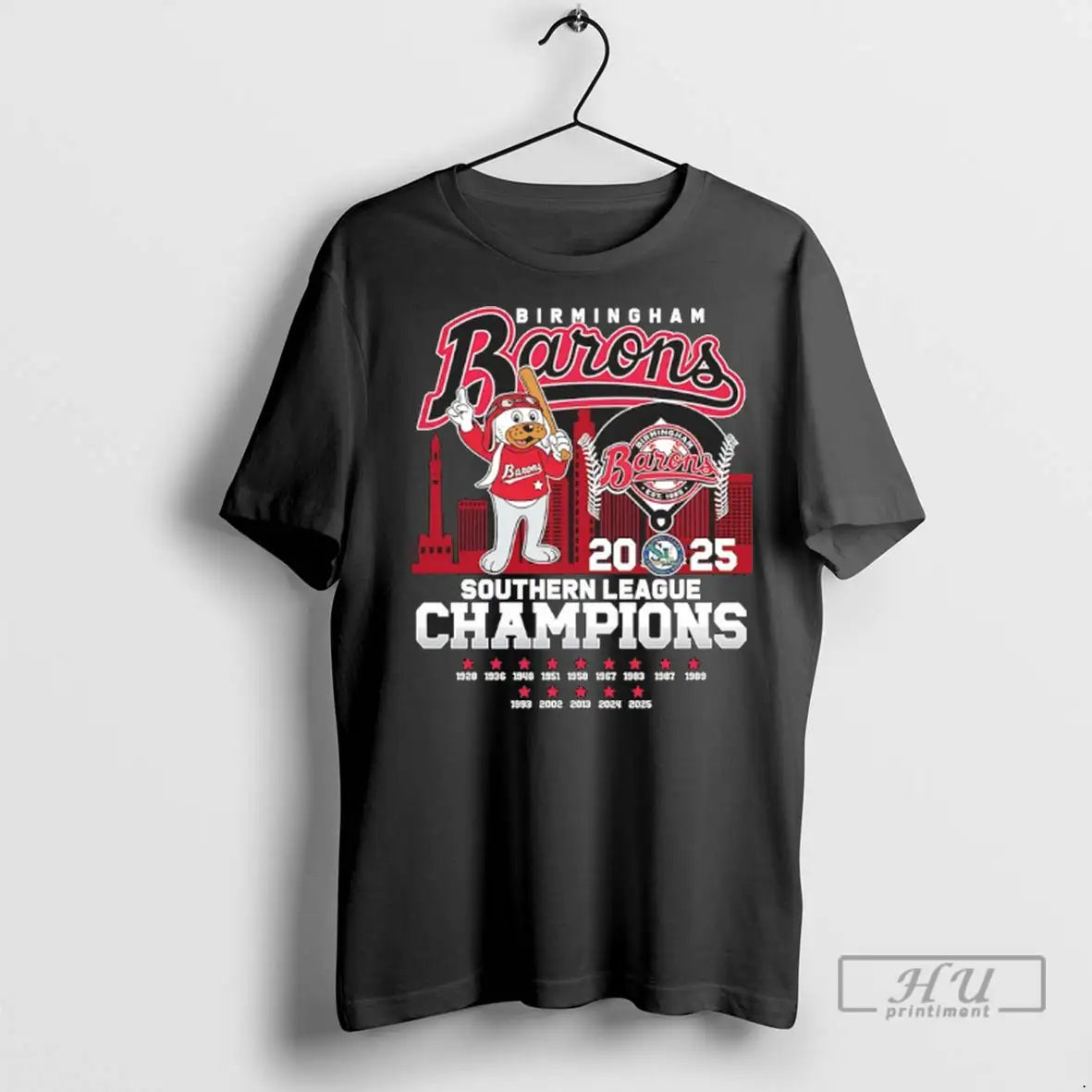 Officials Birmingham Barons 2025 Southern League 14x - Adult & Kids T-Shirts, Sweatshirts & Hoodies apparel design preview 1