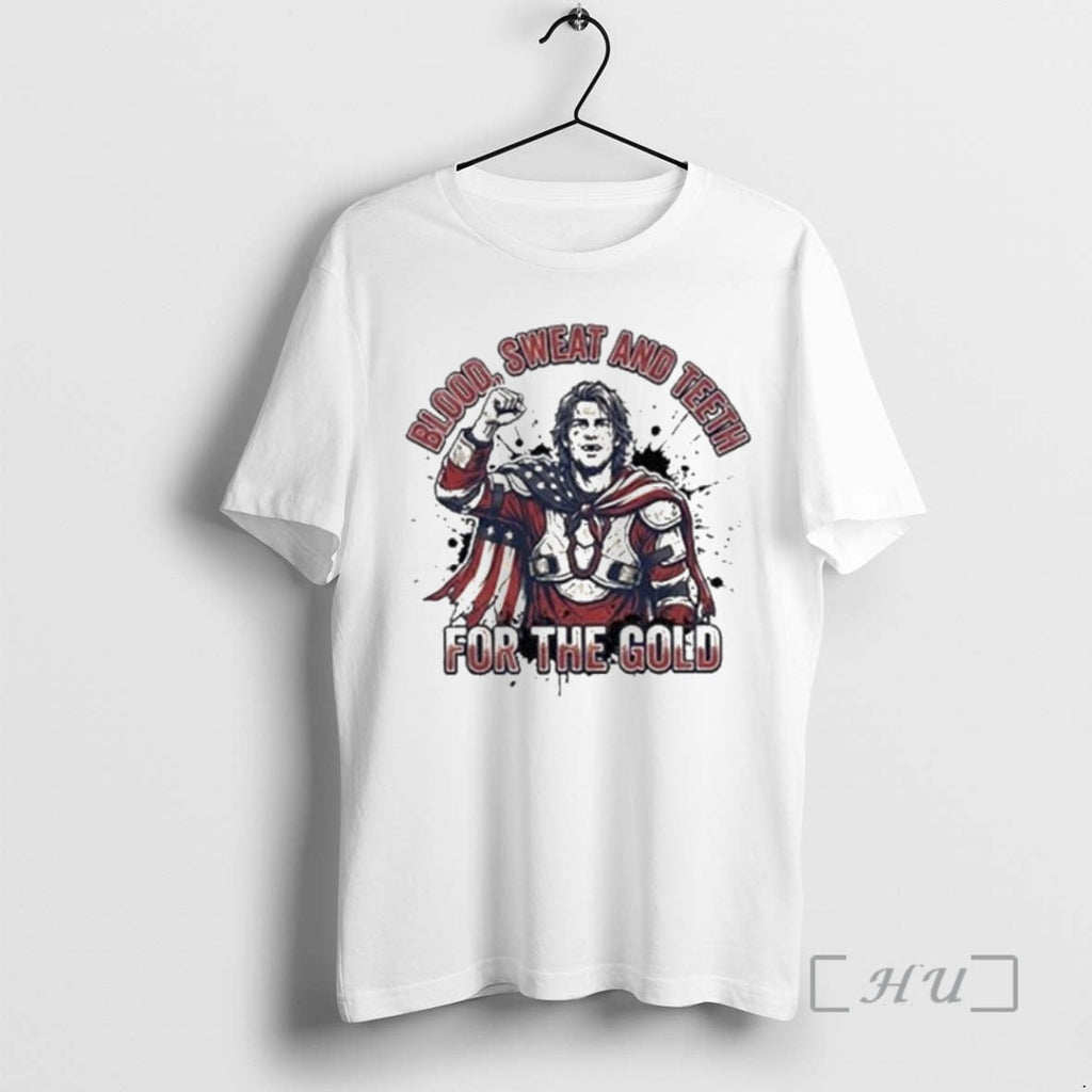 Officials Blood Sweat And Teeth For The Gold Usa - Adult & Kids T-Shirts, Sweatshirts & Hoodies apparel design preview 1