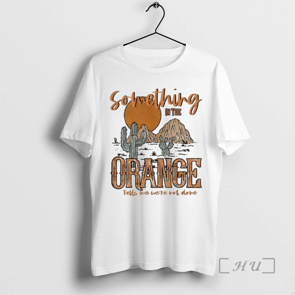 Officials Boho Cow Skull Something Orange - Adult & Kids T-Shirts, Sweatshirts & Hoodies apparel design preview 1