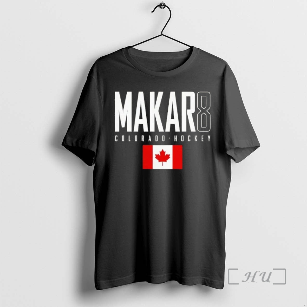 Officials Cale Makar 8 Colorado Avalanche Canada Flag - Adult & Kids T-Shirts, Sweatshirts & Hoodies apparel design preview 1