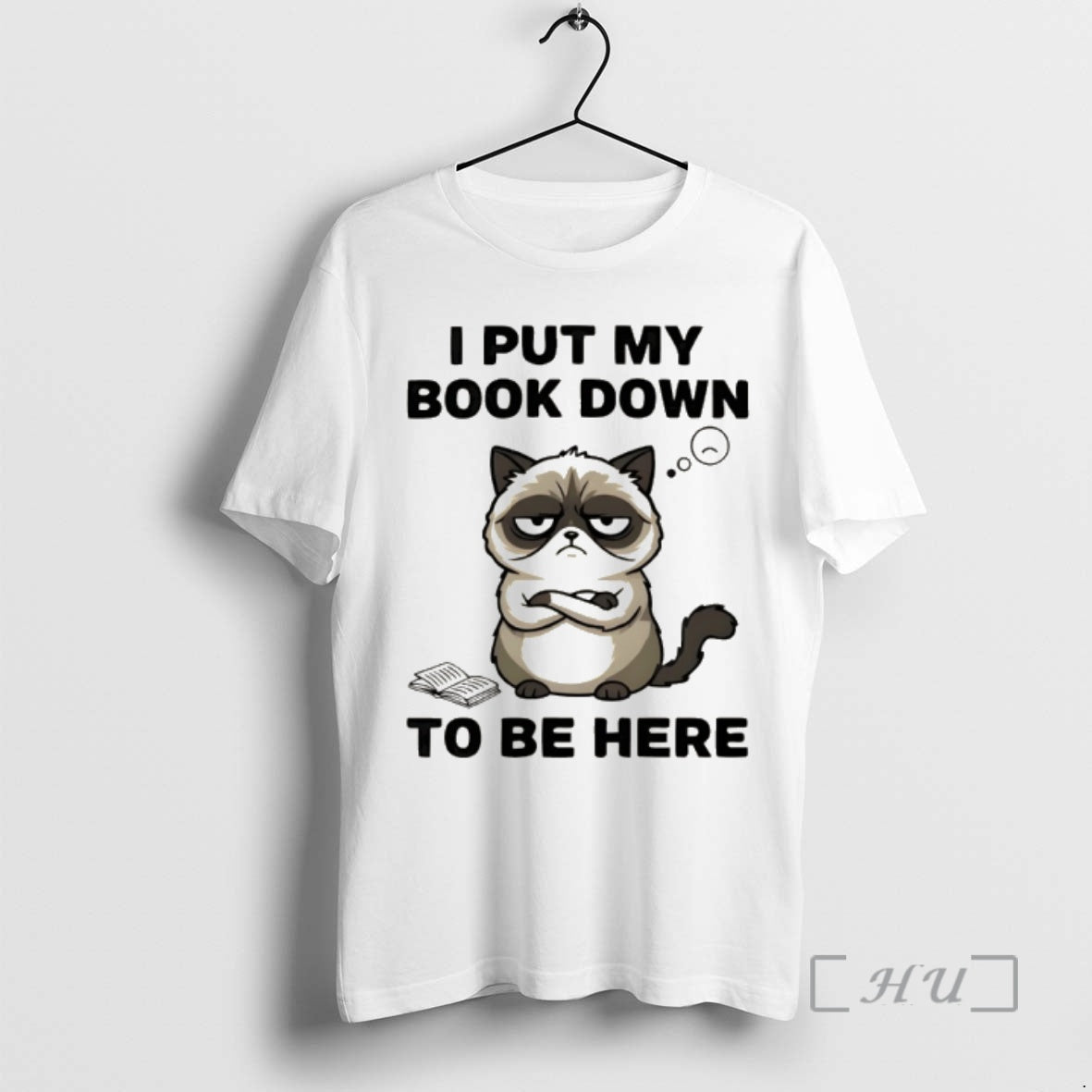 Officials Cat Book Lover I Put My Down To Be Here - Adult & Kids T-Shirts, Sweatshirts & Hoodies apparel design preview 1