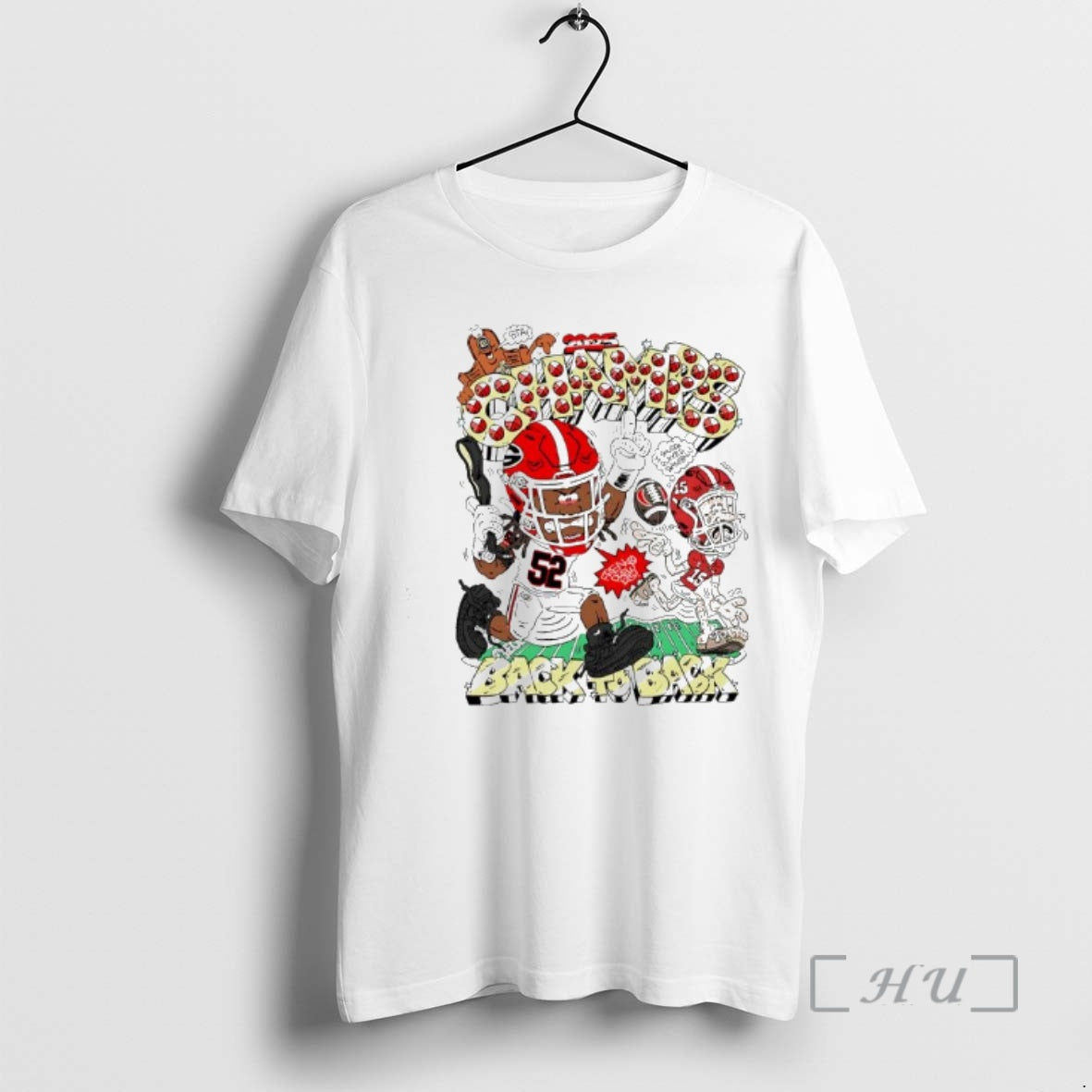 Officials Champs Georgia Bulldogs Football Teams Back - Adult & Kids T-Shirts, Sweatshirts & Hoodies apparel design preview 1