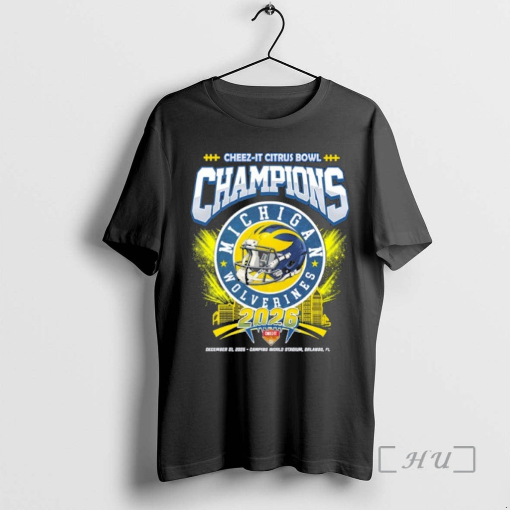 Officials Cheez Citrus Bowl Champions Michigan - Adult & Kids T-Shirts, Sweatshirts & Hoodies apparel design preview 1