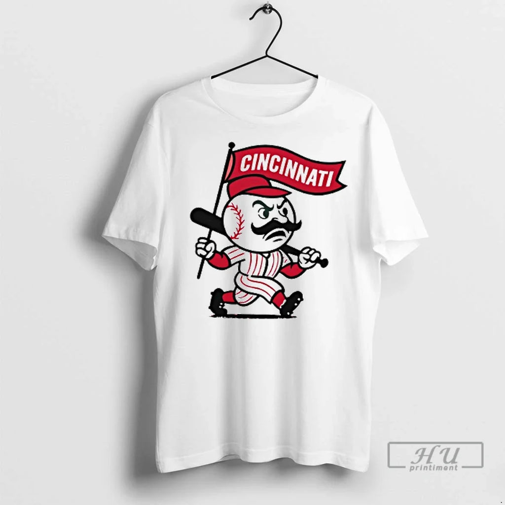 Officials Cincinnati Reds Mr Red Parade 2025 - Adult & Kids T-Shirts, Sweatshirts & Hoodies apparel design preview 1