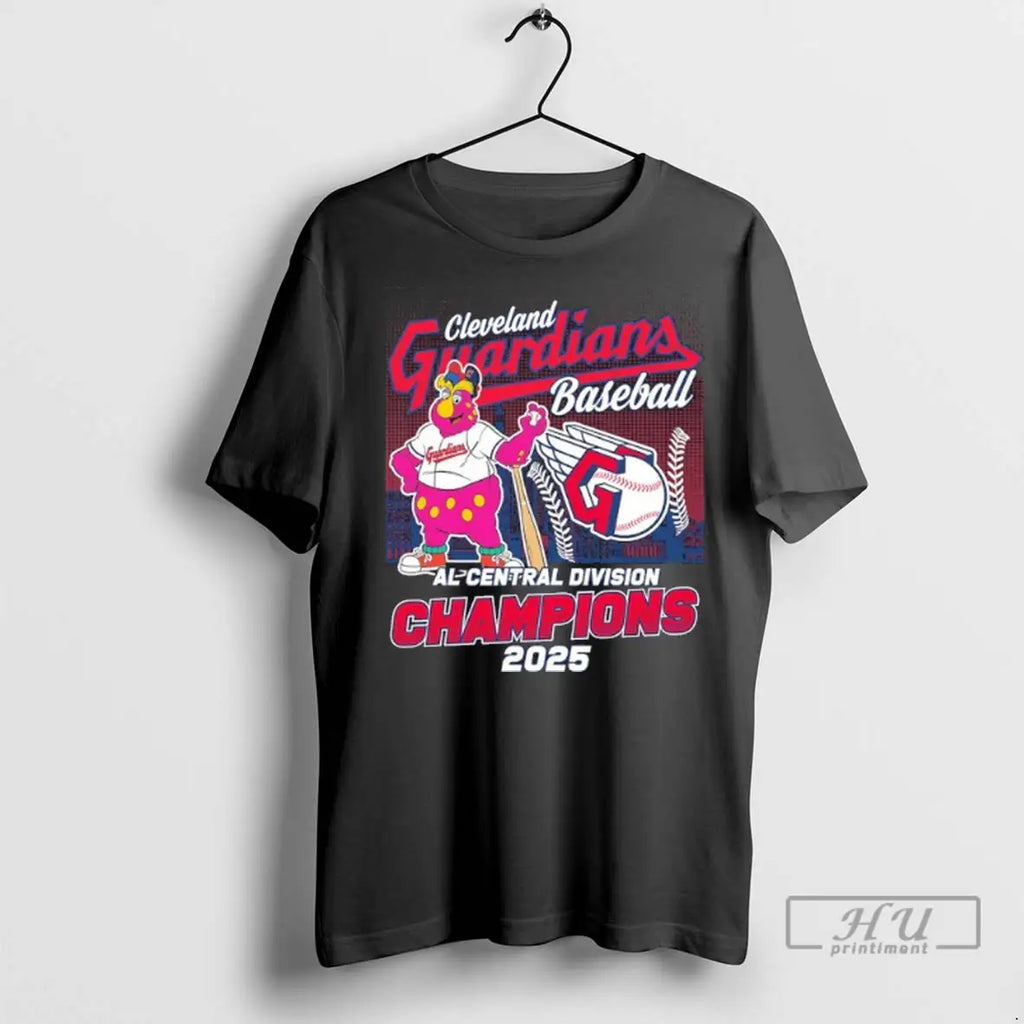 Officials Cleveland Guardians Mascot 2025 Al Central - Adult & Kids T-Shirts, Sweatshirts & Hoodies apparel design preview 1