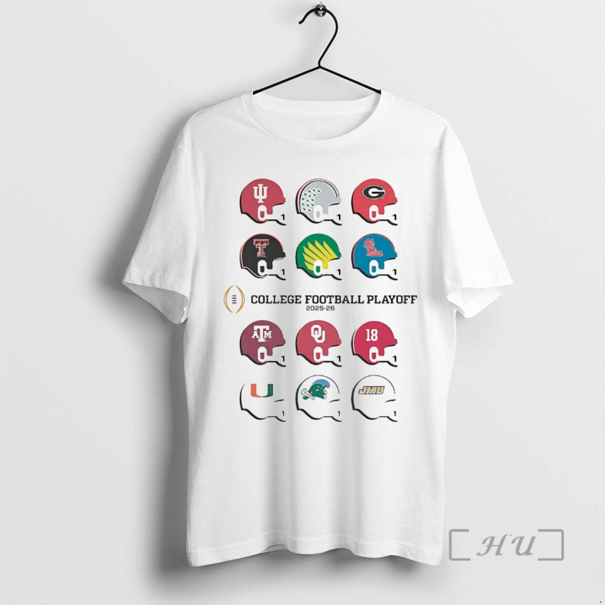 Officials College Football Playoff 2025 Team Helmets - Adult & Kids T-Shirts, Sweatshirts & Hoodies apparel design preview 1