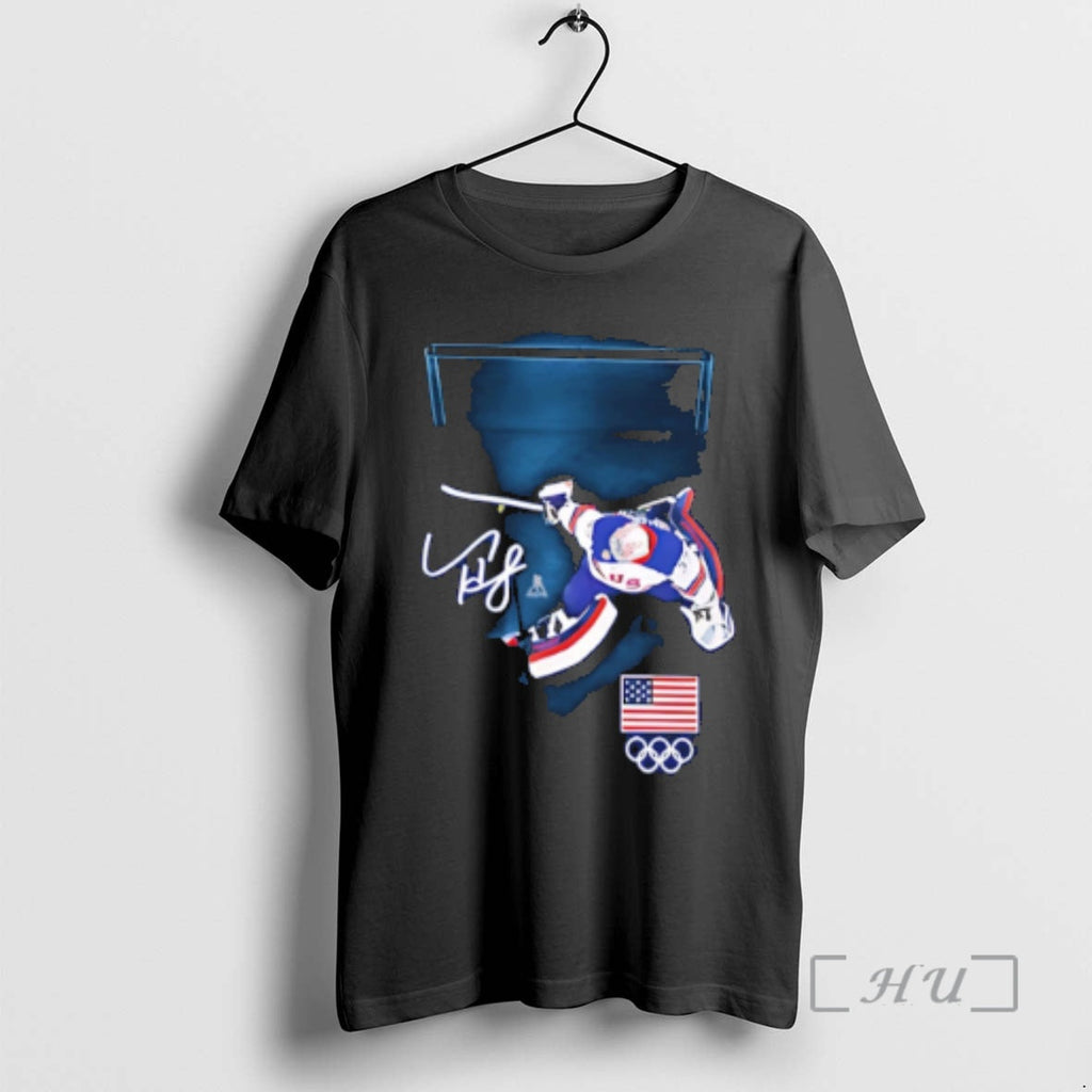 Officials Connor Hellebuyck Us Mens Olympic Hockey - Adult & Kids T-Shirts, Sweatshirts & Hoodies apparel design preview 1