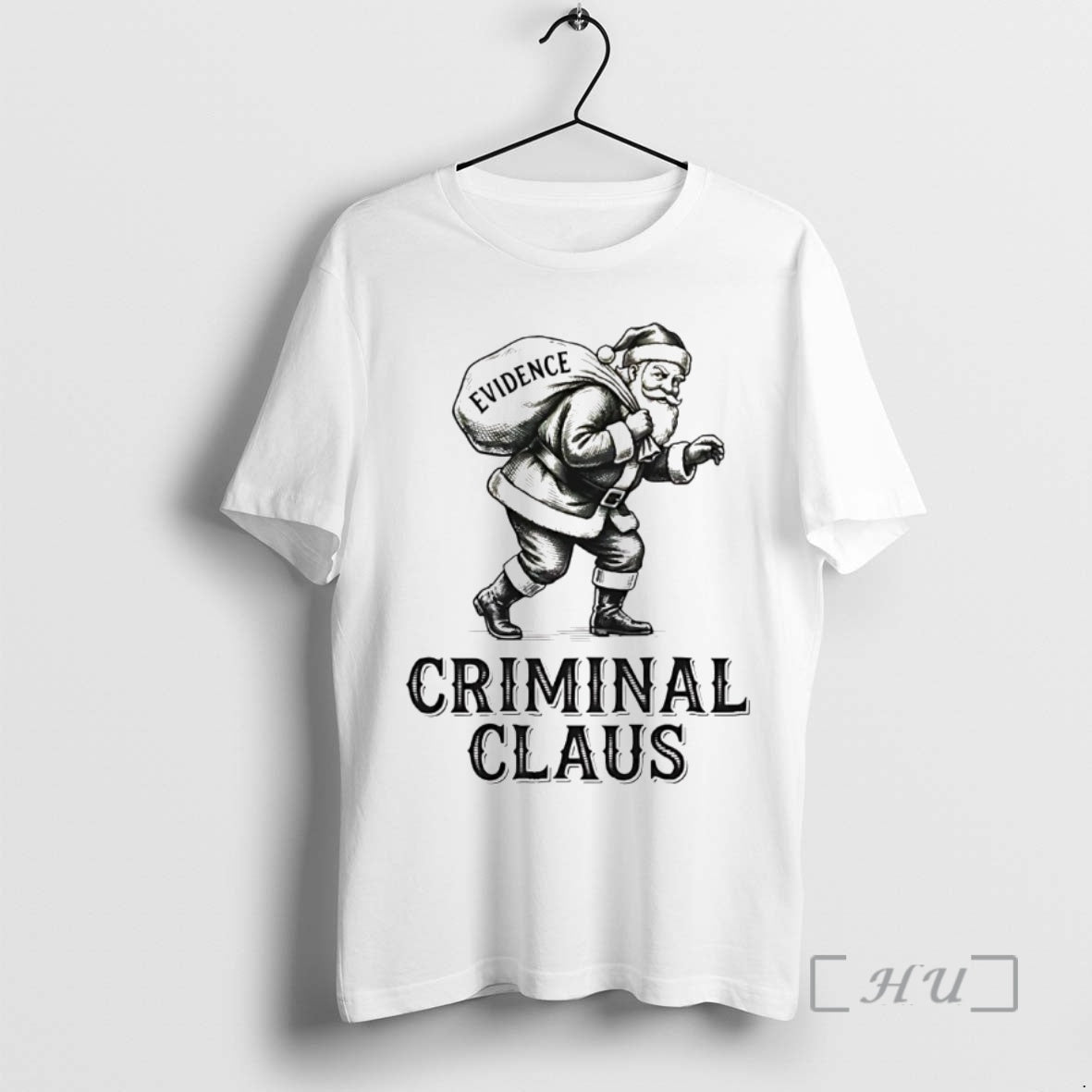 Officials Criminal Santa Claus Evidence - Adult & Kids T-Shirts, Sweatshirts & Hoodies apparel design preview 1