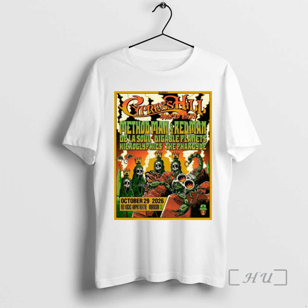Officials Cypress Hill Haunted Rocks 2026 Red - Adult & Kids T-Shirts, Sweatshirts & Hoodies apparel design preview 1