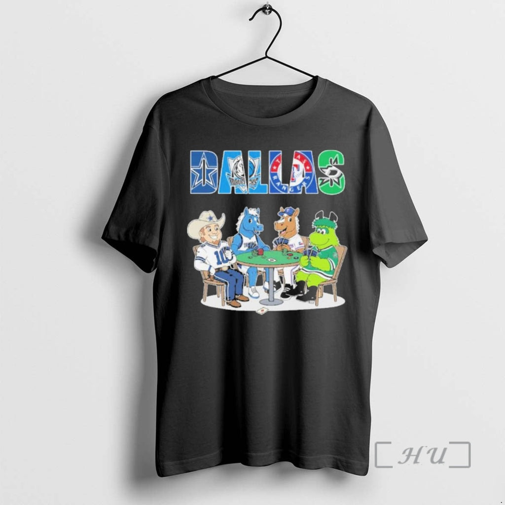 Officials Dallas Sports Teams Mascots Playing Games - Adult & Kids T-Shirts, Sweatshirts & Hoodies apparel design preview 1