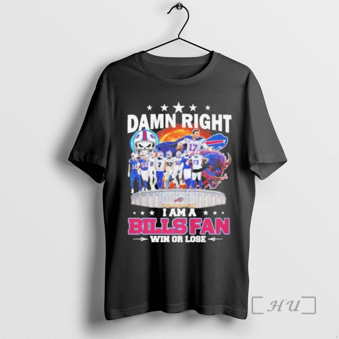 Officials Damn Right I Am Bills Fan Win Lose - Adult & Kids T-Shirts, Sweatshirts & Hoodies apparel design preview 1