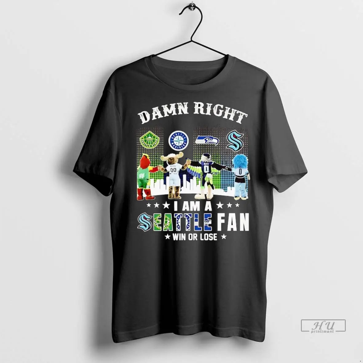 Officials Damn Right I Am A Seattle Sports Fan Win Or - Adult & Kids T-Shirts, Sweatshirts & Hoodies apparel design preview 1