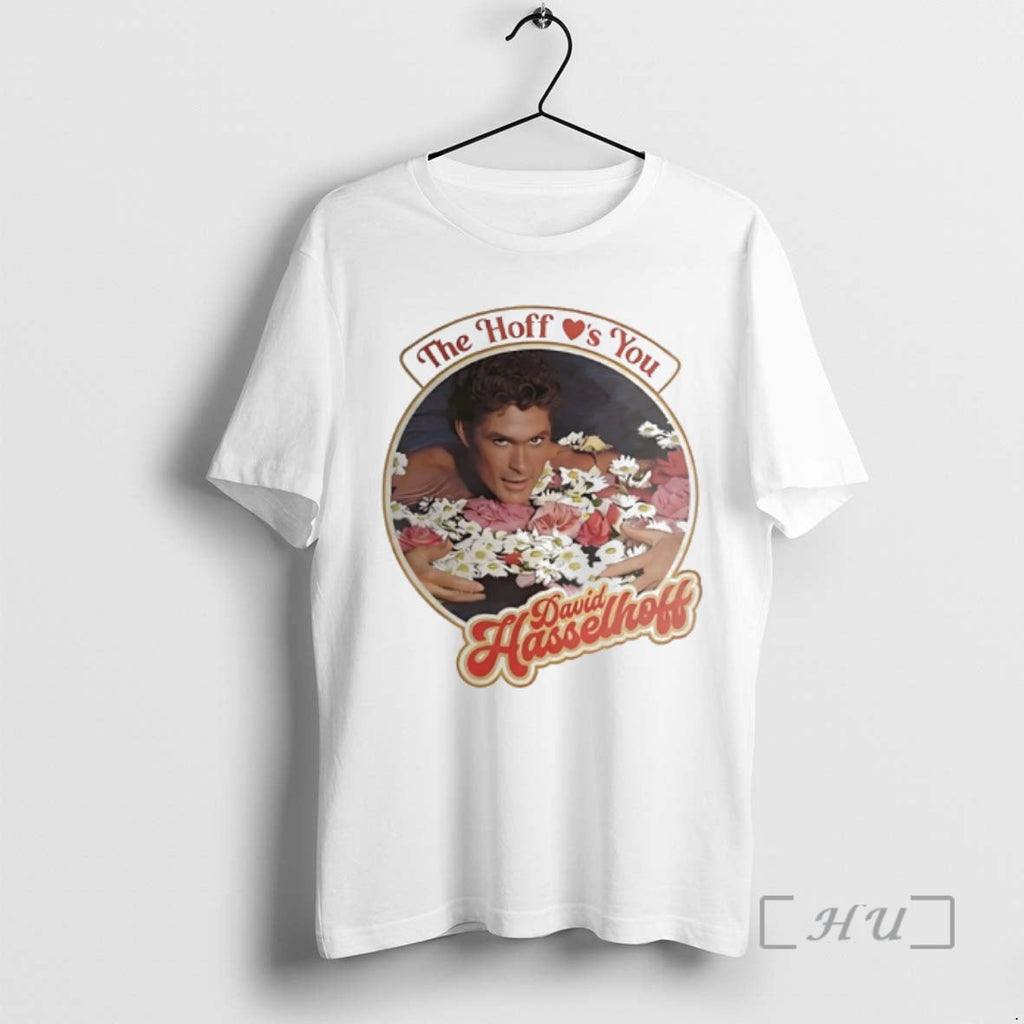 Officials David Hasselhoff Holding Flower The Hoff - Adult & Kids T-Shirts, Sweatshirts & Hoodies apparel design preview 1