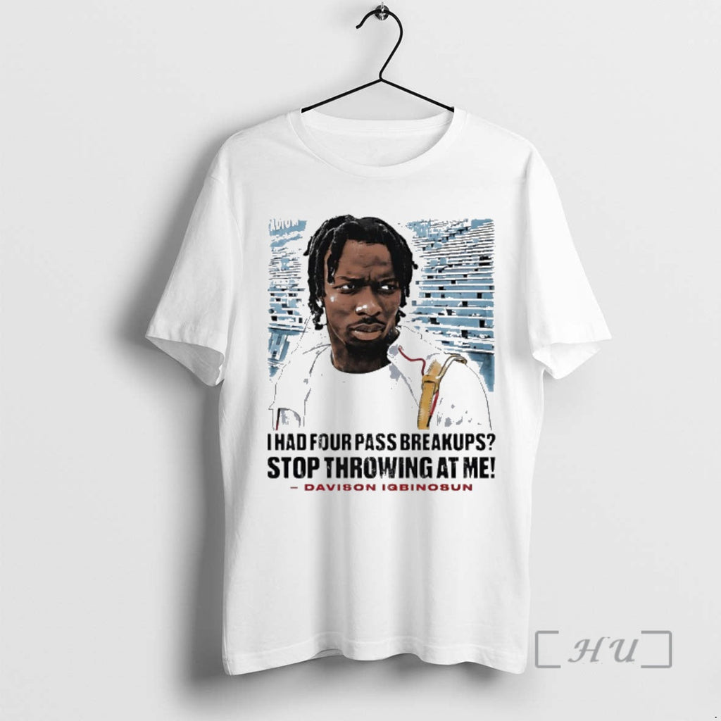 Officials Davison Igbinosun I Gad Four Pass Breakups - Adult & Kids T-Shirts, Sweatshirts & Hoodies apparel design preview 1