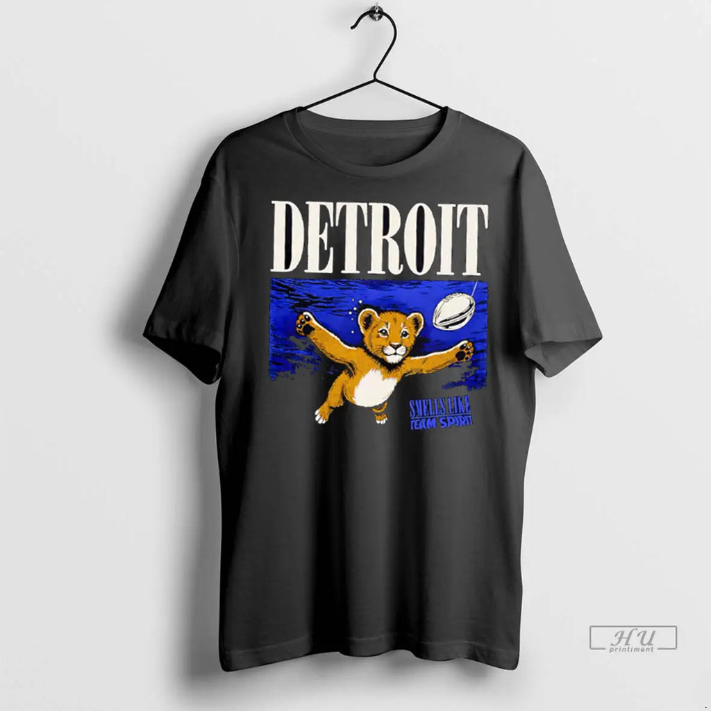 Officials Detroit Lions Smells Like Team Spirit - Adult & Kids T-Shirts, Sweatshirts & Hoodies apparel design preview 1