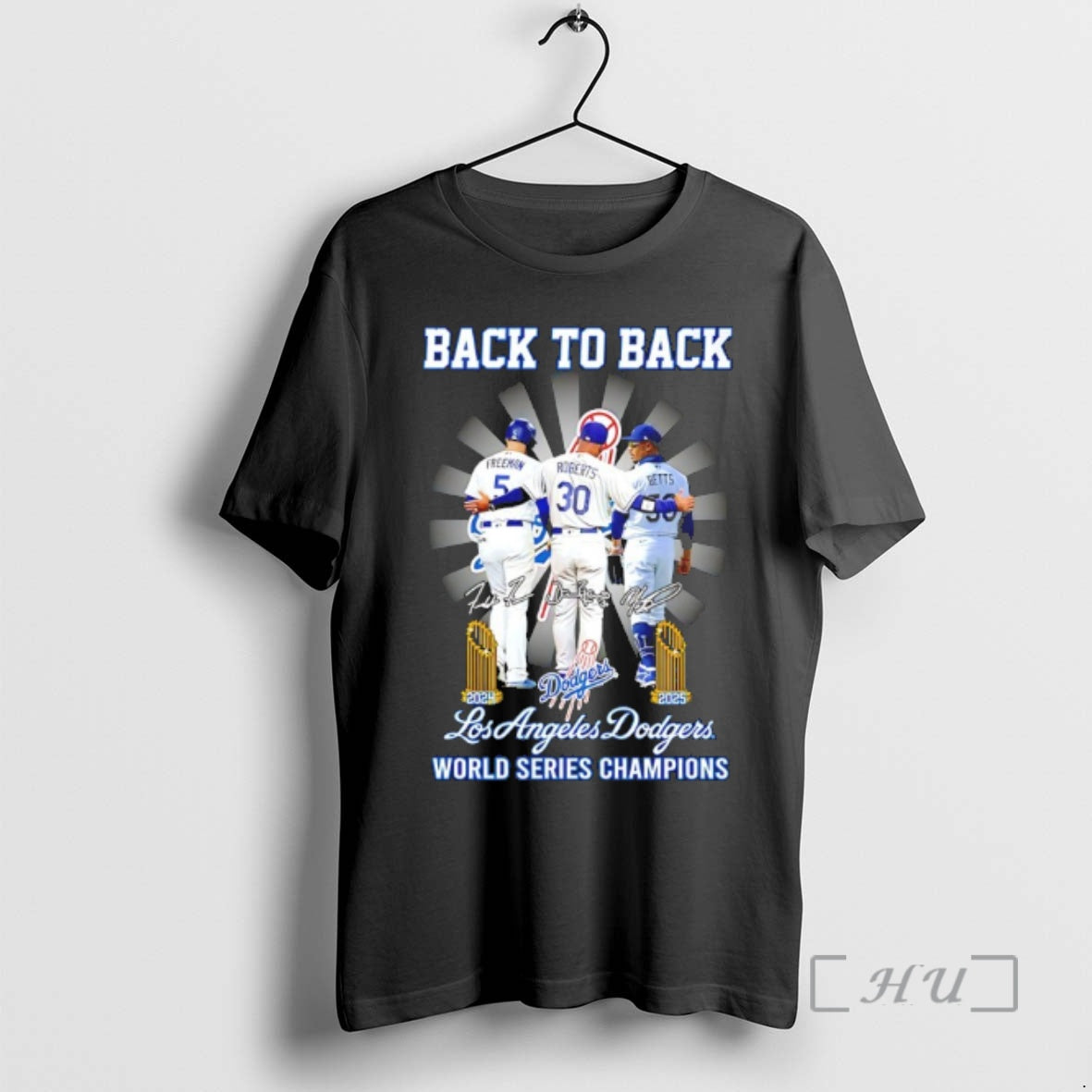 Officials Dodgers Freeman Roberts Betts Back 24 25 - Adult & Kids T-Shirts, Sweatshirts & Hoodies apparel design preview 1