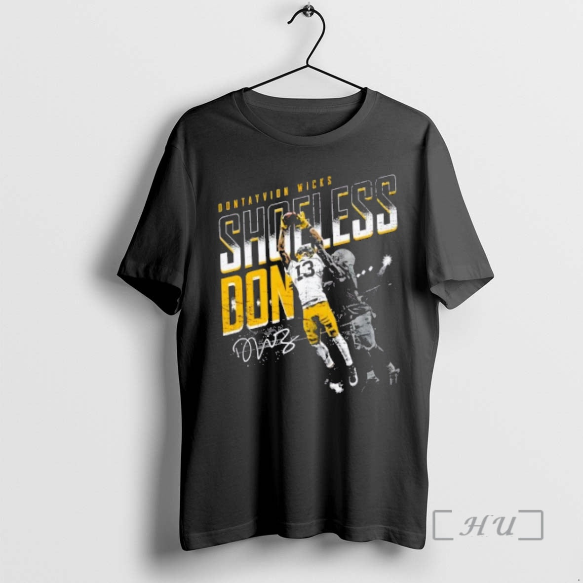 Officials Dontayvion Wicks Green Bay Packers Shoeless - Adult & Kids T-Shirts, Sweatshirts & Hoodies apparel design preview 1