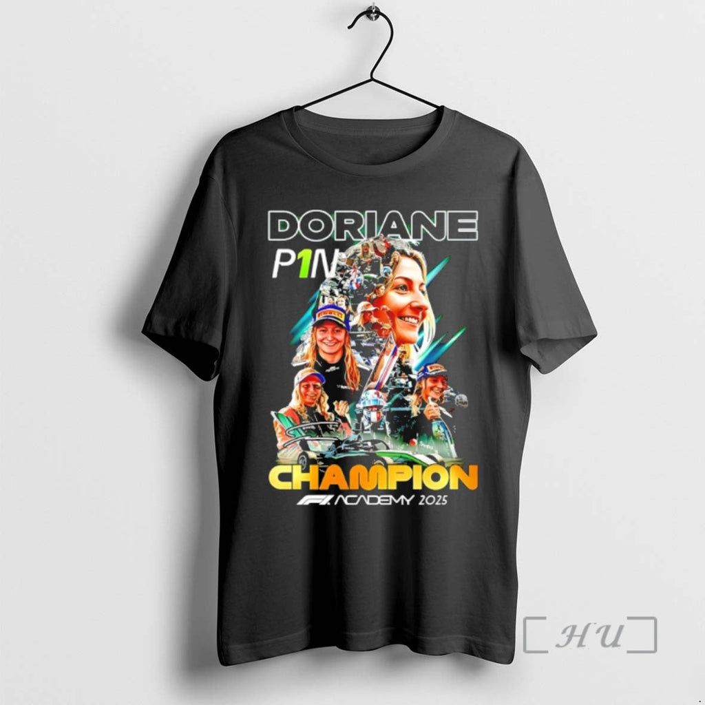 Officials Doriane Pin Won 2025 F1 Academy Champions - Adult & Kids T-Shirts, Sweatshirts & Hoodies apparel design preview 1