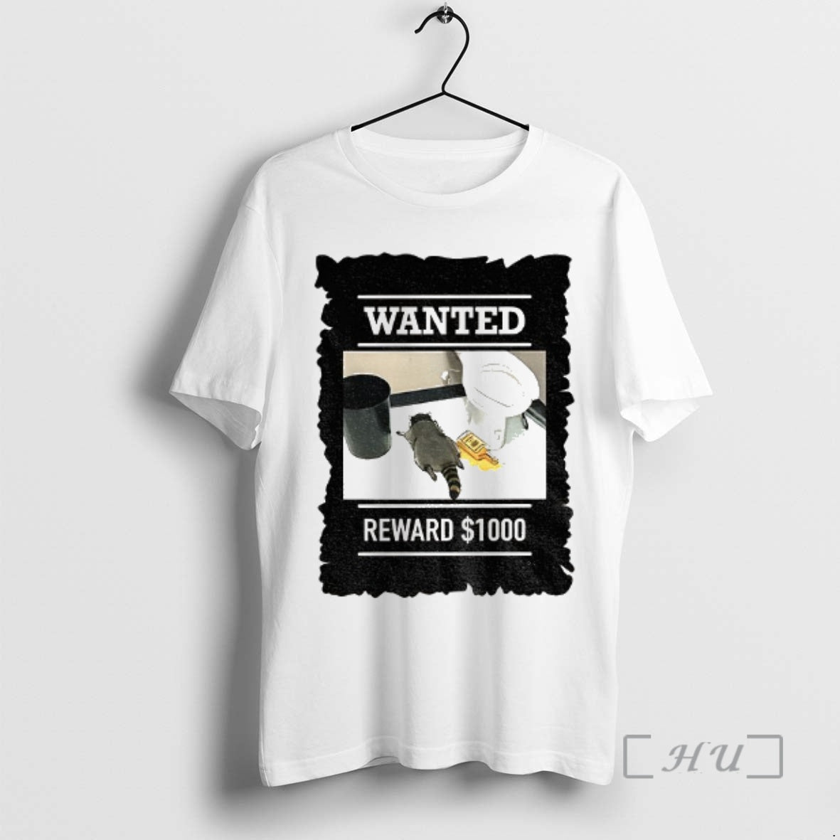Officials Drunk Raccoon Liquor Bathroom Wanted Reward - Adult & Kids T-Shirts, Sweatshirts & Hoodies apparel design preview 1