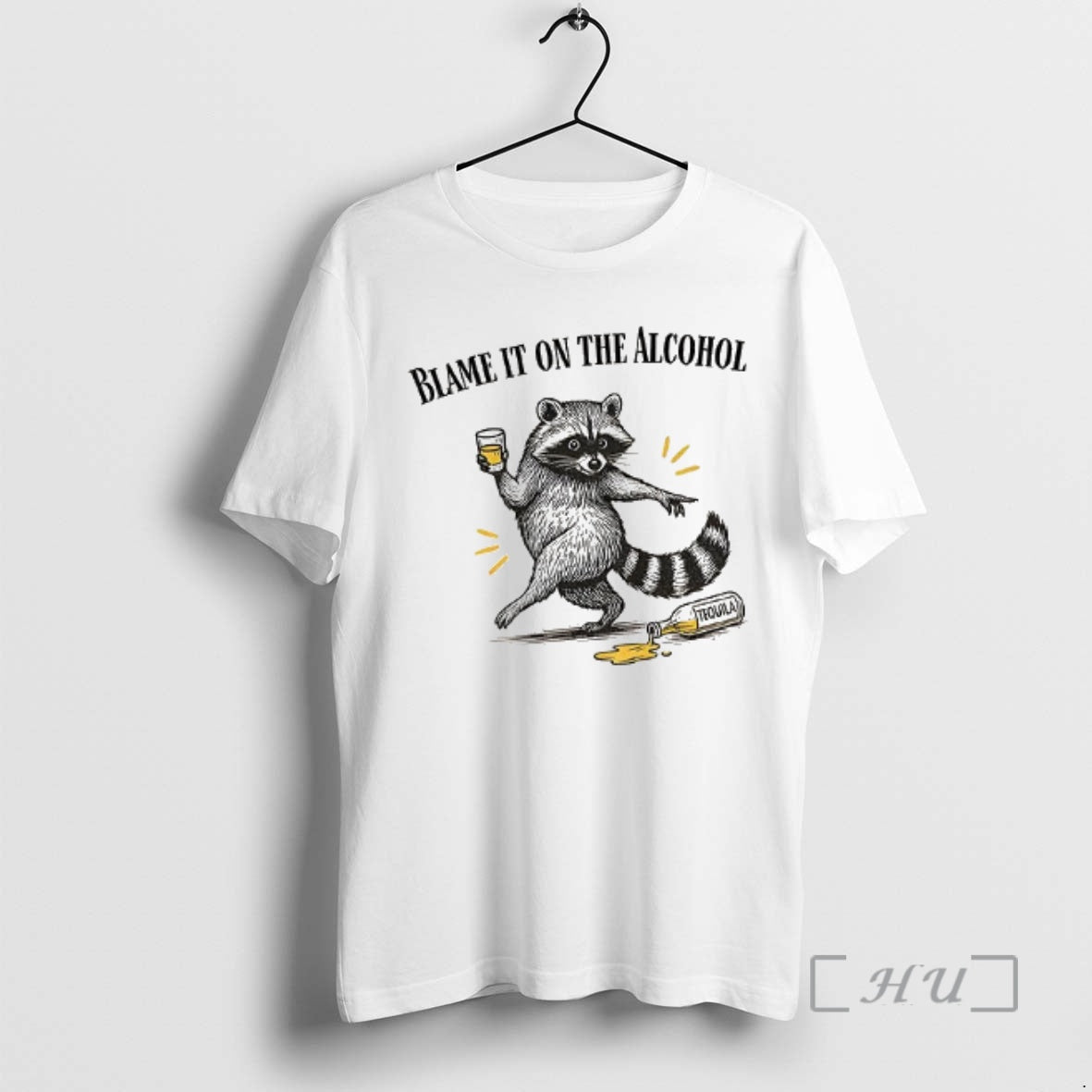 Officials Drunk Raccoon Liquor Blame Alcohol - Adult & Kids T-Shirts, Sweatshirts & Hoodies apparel design preview 1