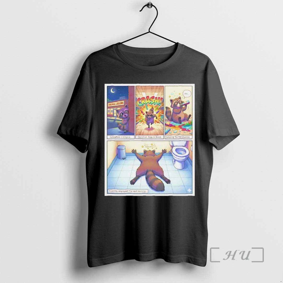 Officials Drunk Raccoon Operation Booze - Adult & Kids T-Shirts, Sweatshirts & Hoodies apparel design preview 1