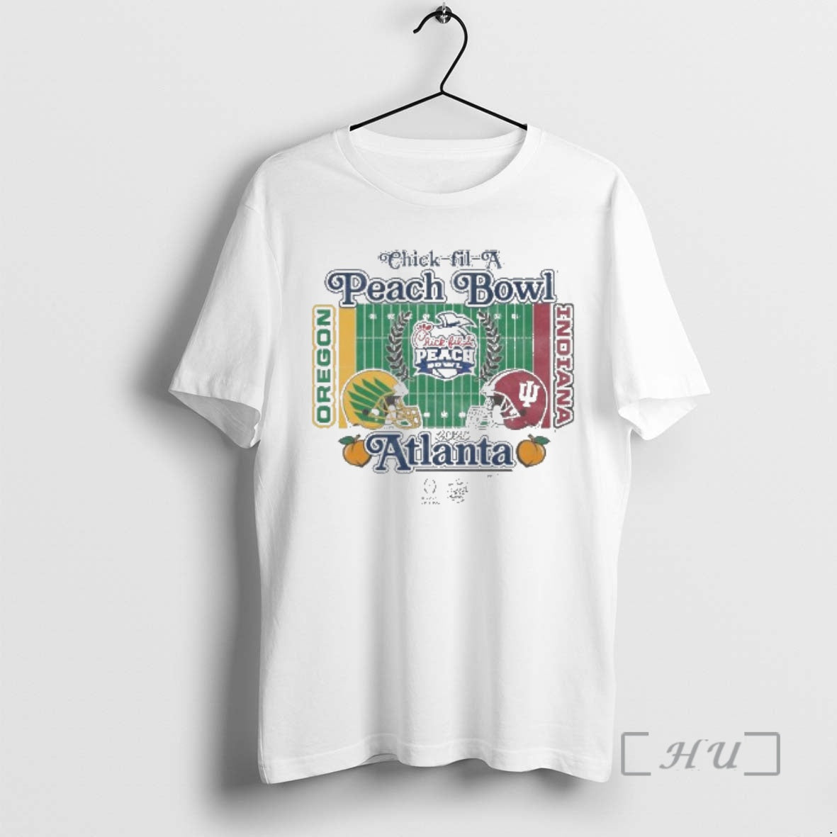Officials Ducks Vs Hoosiers 2026 Chick Fil Peach Bowl - Adult & Kids T-Shirts, Sweatshirts & Hoodies apparel design preview 1