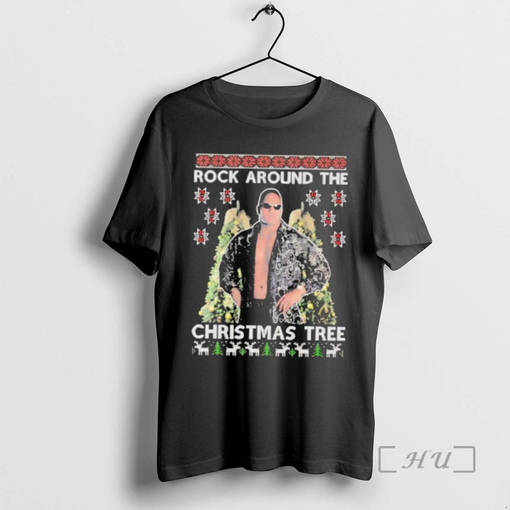 Officials Dwayne Johnson Rock Around Tree - Adult & Kids T-Shirts, Sweatshirts & Hoodies apparel design preview 1