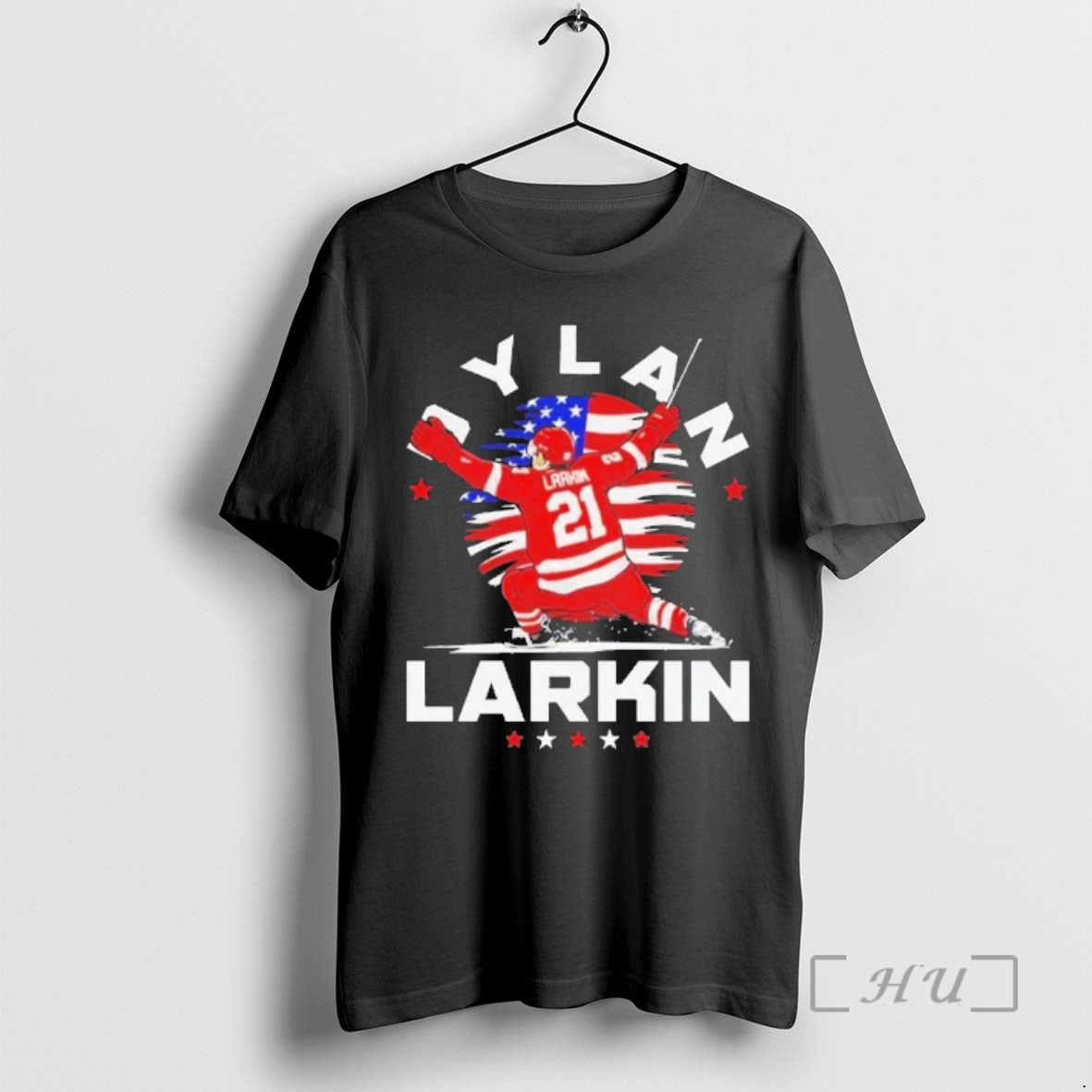 Officials Dylan Larkin Detroit Usa Flag Celebration - Adult & Kids T-Shirts, Sweatshirts & Hoodies apparel design preview 1