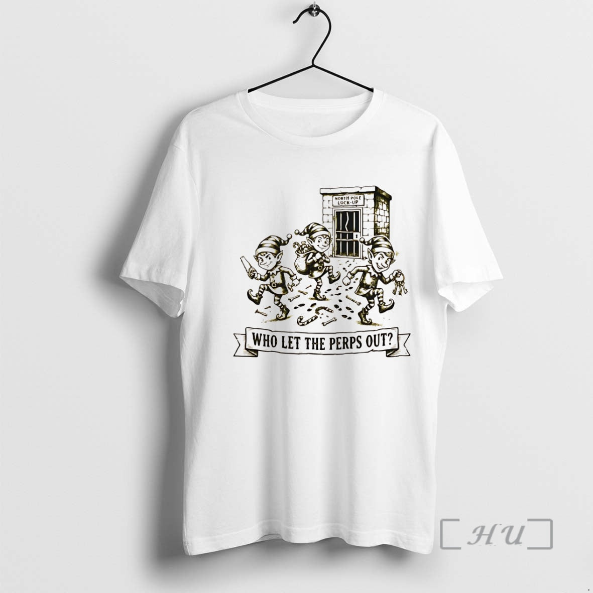 Officials Elf Who Let Perps Out - Adult & Kids T-Shirts, Sweatshirts & Hoodies apparel design preview 1