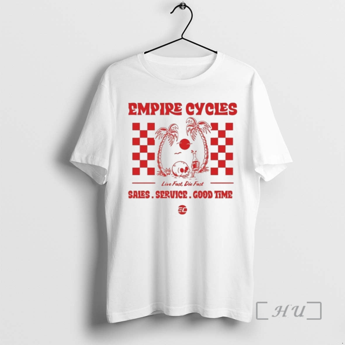 Officials Empire Cycles Live Fast Die Skull - Adult & Kids T-Shirts, Sweatshirts & Hoodies apparel design preview 1