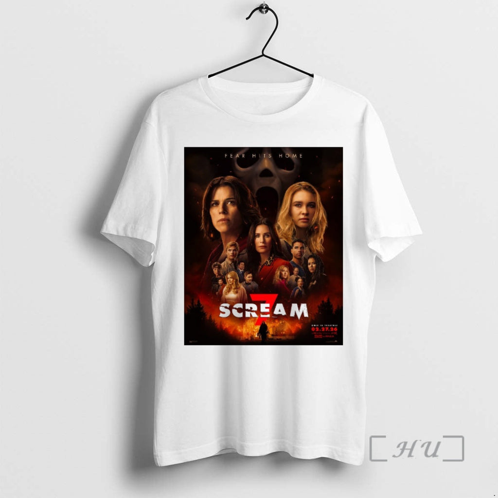 Officials Fear Hit Home Scream 7 Only Theatres - Adult & Kids T-Shirts, Sweatshirts & Hoodies apparel design preview 1
