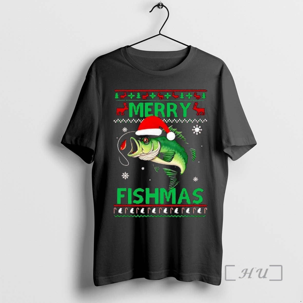 Officials Fishing Merry Fishmas Ugly - Adult & Kids T-Shirts, Sweatshirts & Hoodies apparel design preview 1