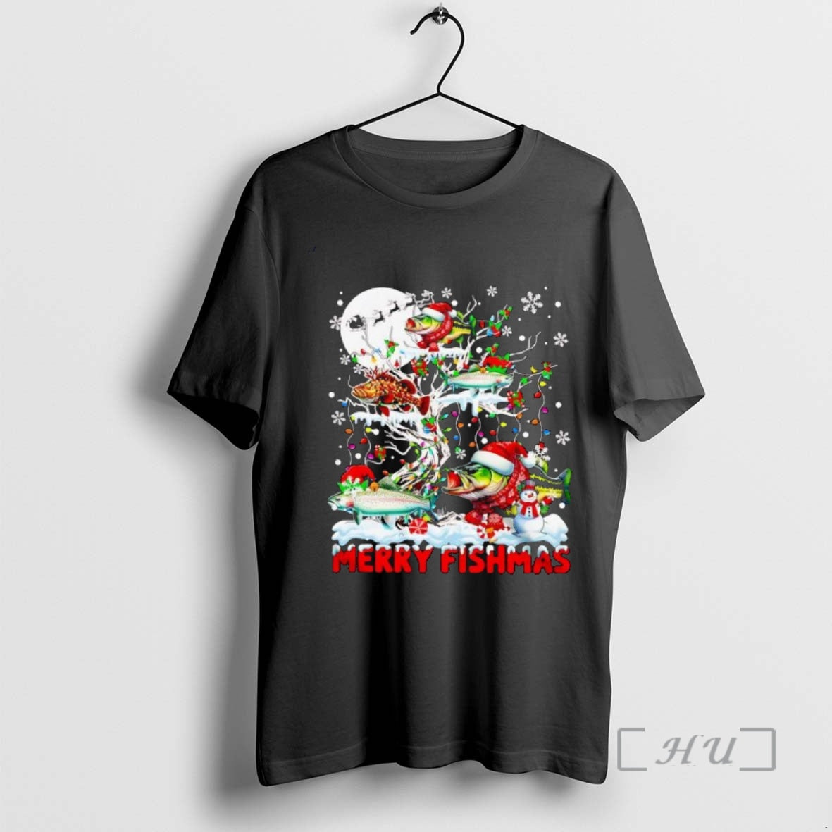 Officials Fishmas Fish X Mas Tree - Adult & Kids T-Shirts, Sweatshirts & Hoodies apparel design preview 1