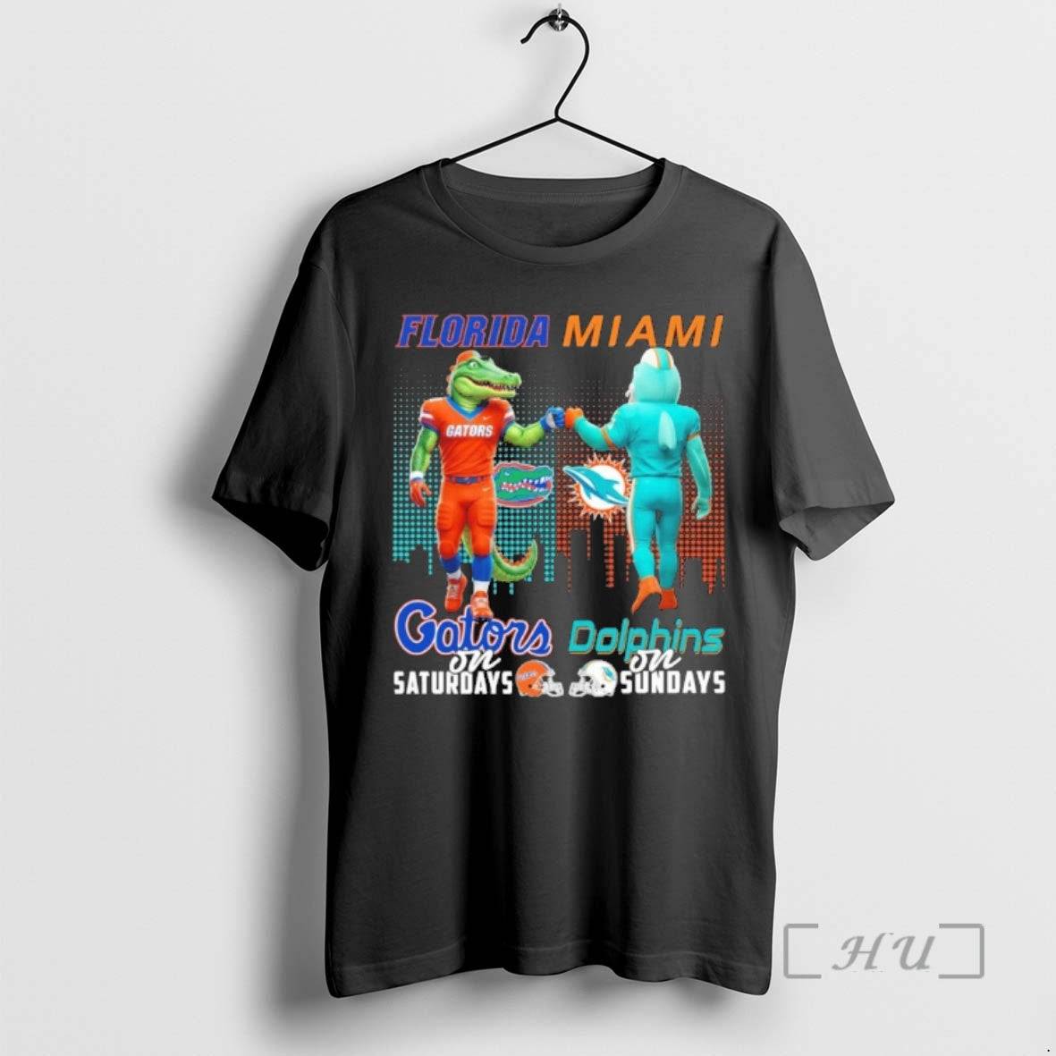 Officials Florida Gators Saturdays X Miami Dolphins - Adult & Kids T-Shirts, Sweatshirts & Hoodies apparel design preview 1