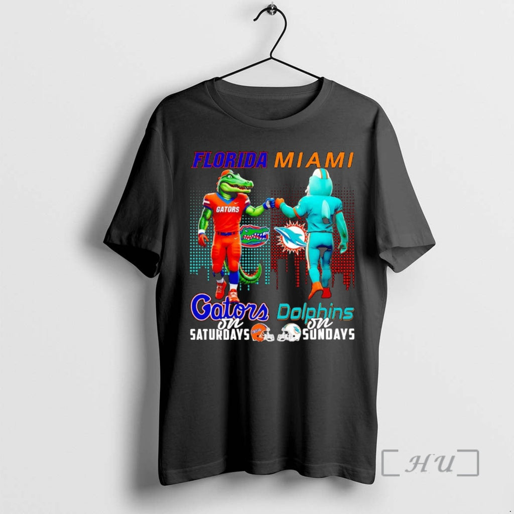 Officials Florida Gators Saturdays Miami Dolphins - Adult & Kids T-Shirts, Sweatshirts & Hoodies apparel design preview 1
